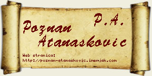 Poznan Atanasković vizit kartica